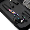 Matsui rainbow offset hairdressing and modelling scissors in a set